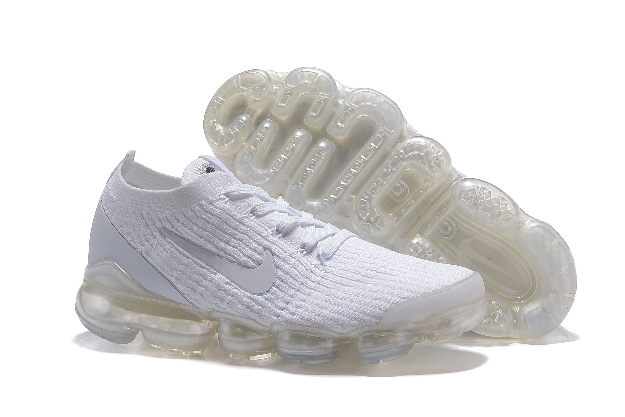 2019 Nike Air VaporMax Flyknit 3.0 White Silver Shoes